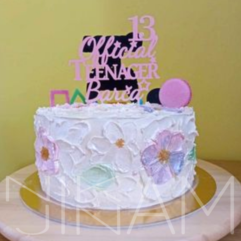 Dortový zápich Officiální teenager se jménem na přání