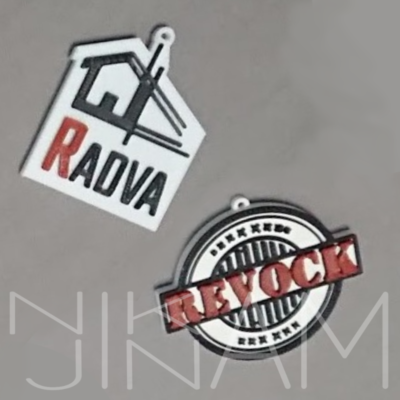 Přívěšky na klíče na přání - tříbarevné