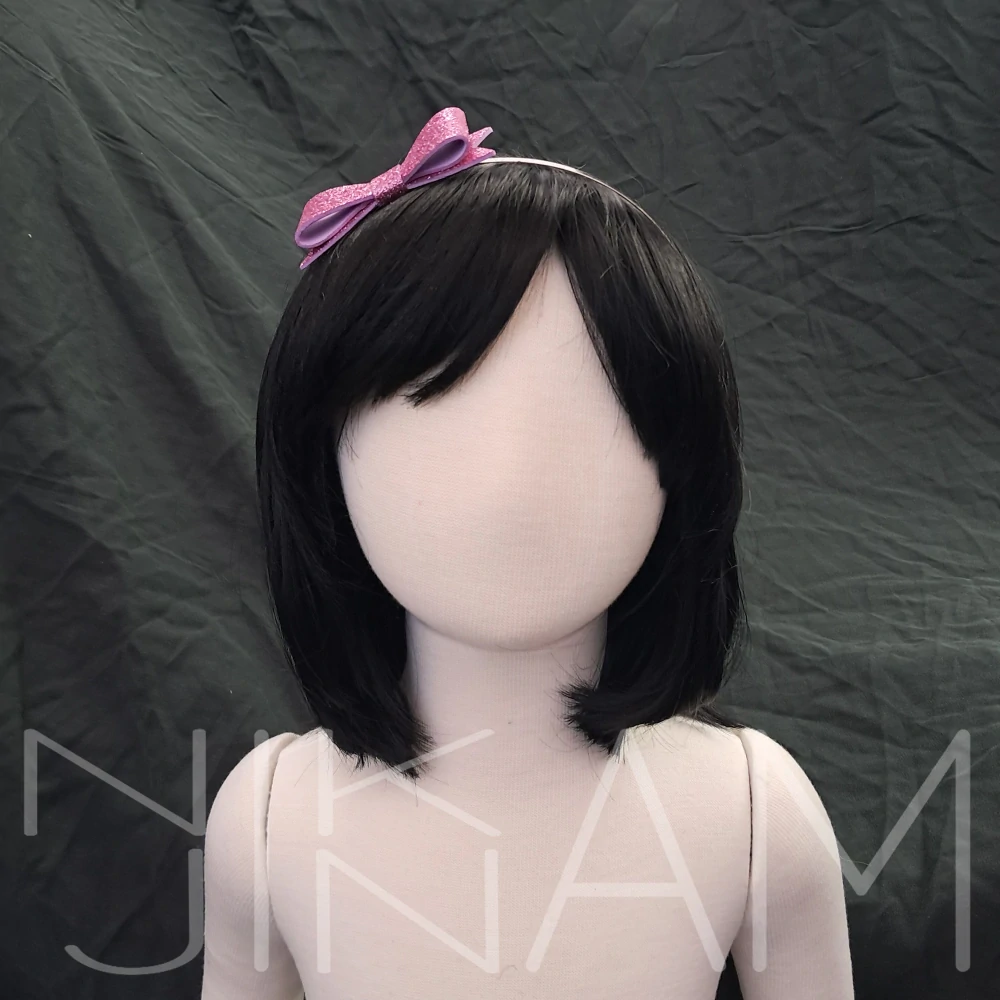 Čelenka s třpytivou mašlí růžová