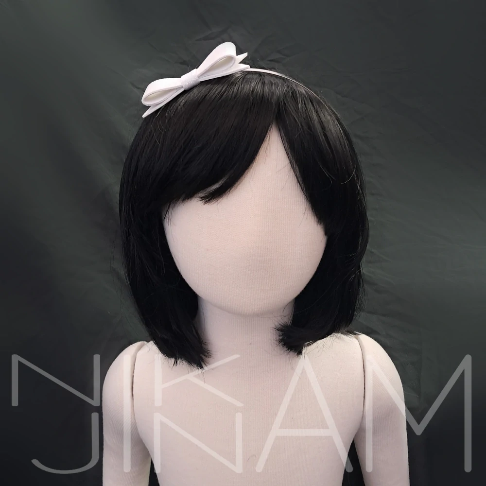 Čelenka s třpytivou mašlí bílá