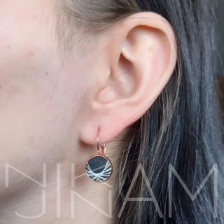 Vyšívané náušnice síť, svítící ve tmě