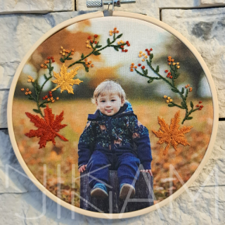 Sada pro ruční výšivku podle fotografie - podzim